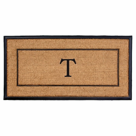 Calloway Mills Monogram Door Mat, Black, Natural, 24 in W x 48 in L 101632448T
